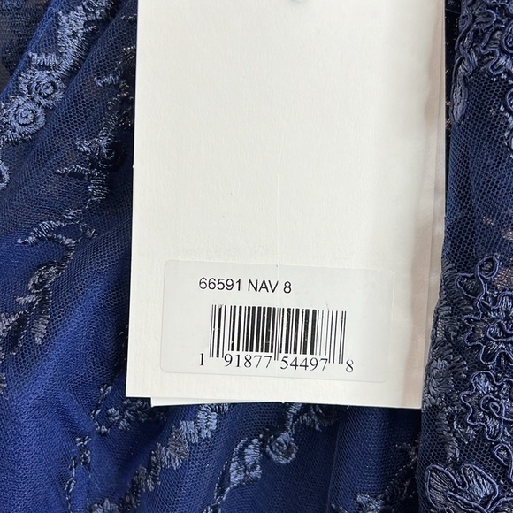 Mac Duggal 66591 Long Sleeve Floral Illusion Beaded Gown - Picture 6 of 6